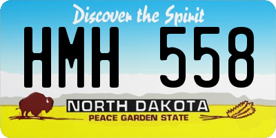 ND license plate HMH558