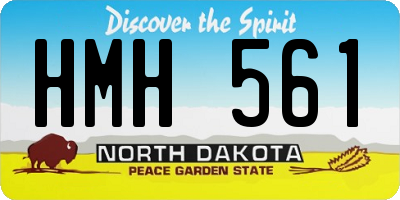 ND license plate HMH561