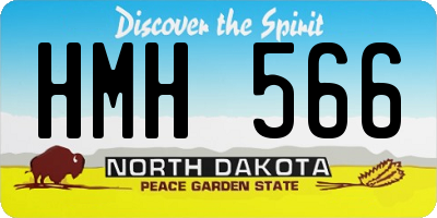 ND license plate HMH566