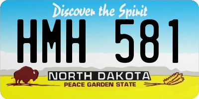 ND license plate HMH581