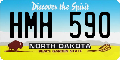 ND license plate HMH590
