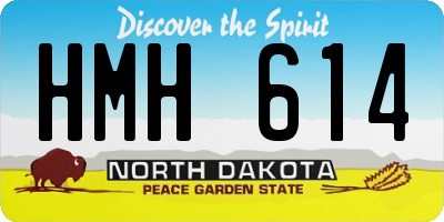 ND license plate HMH614