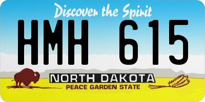 ND license plate HMH615