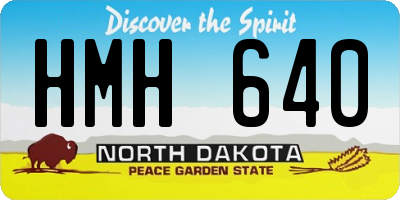 ND license plate HMH640
