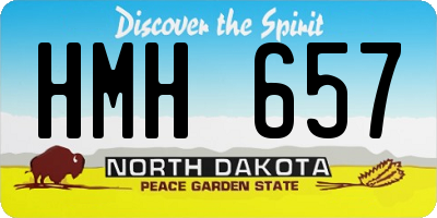 ND license plate HMH657
