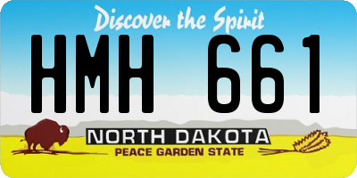 ND license plate HMH661