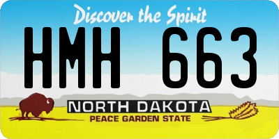 ND license plate HMH663