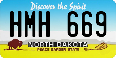 ND license plate HMH669