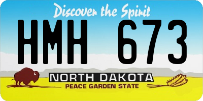 ND license plate HMH673