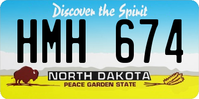 ND license plate HMH674