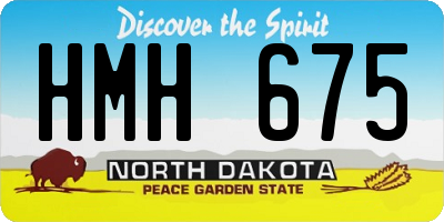 ND license plate HMH675