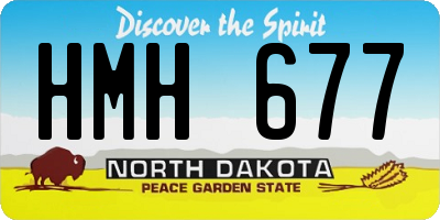 ND license plate HMH677