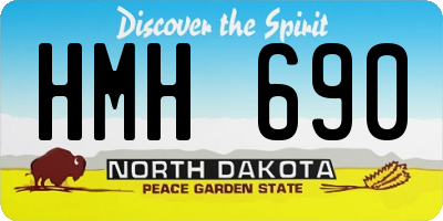 ND license plate HMH690