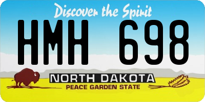 ND license plate HMH698