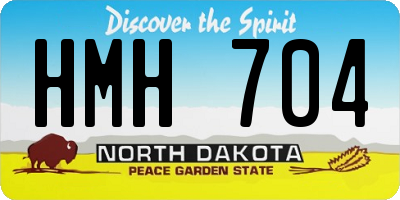 ND license plate HMH704