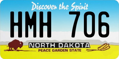 ND license plate HMH706