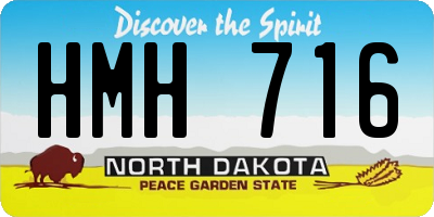 ND license plate HMH716