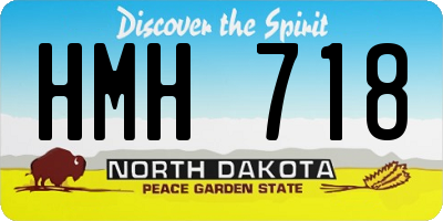 ND license plate HMH718