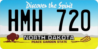 ND license plate HMH720