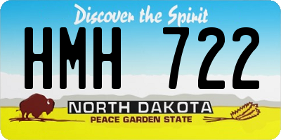 ND license plate HMH722