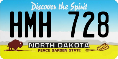 ND license plate HMH728