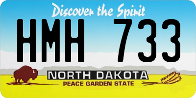ND license plate HMH733