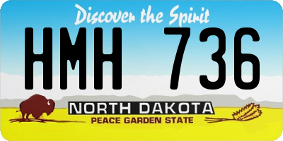 ND license plate HMH736