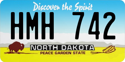 ND license plate HMH742