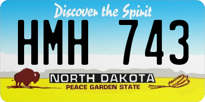 ND license plate HMH743