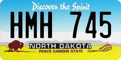 ND license plate HMH745