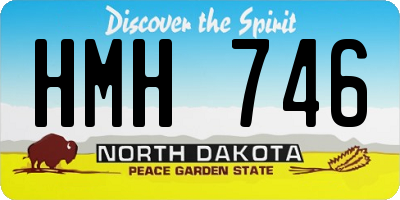 ND license plate HMH746