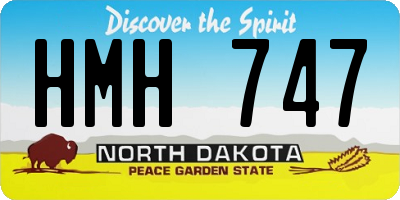 ND license plate HMH747
