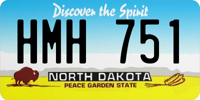 ND license plate HMH751