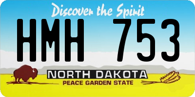 ND license plate HMH753