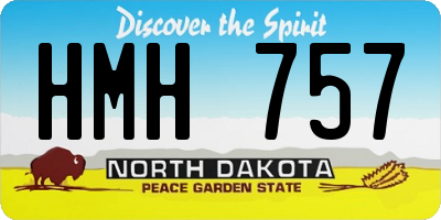 ND license plate HMH757