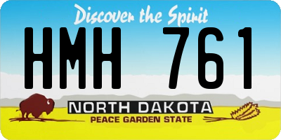 ND license plate HMH761