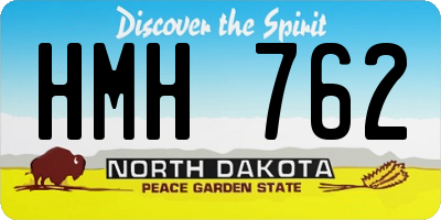 ND license plate HMH762