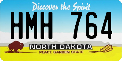 ND license plate HMH764