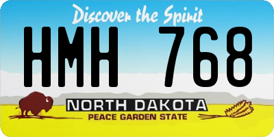 ND license plate HMH768