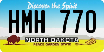 ND license plate HMH770