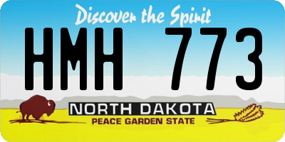 ND license plate HMH773
