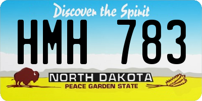 ND license plate HMH783