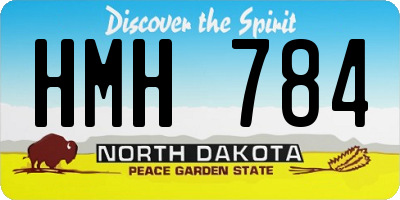 ND license plate HMH784