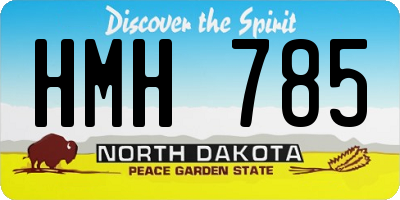 ND license plate HMH785