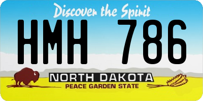 ND license plate HMH786