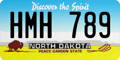 ND license plate HMH789