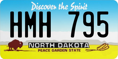 ND license plate HMH795