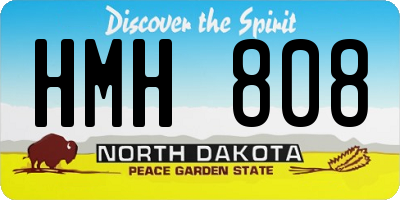 ND license plate HMH808