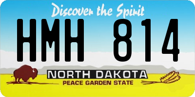 ND license plate HMH814