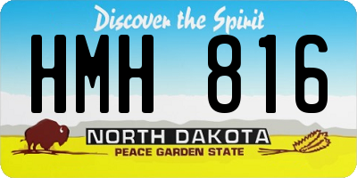 ND license plate HMH816